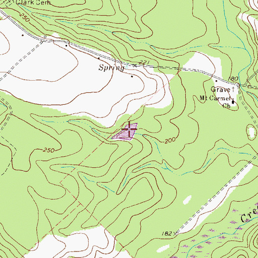 Topographic Map of Morris Lake, GA
