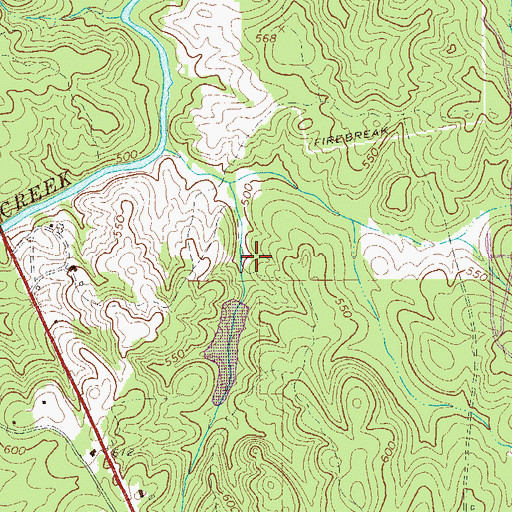 Topographic Map of Bishop Lake, GA