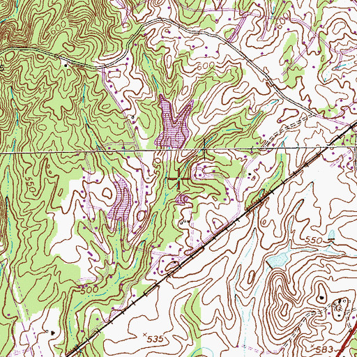Topographic Map of Simpson Lake Dam, GA