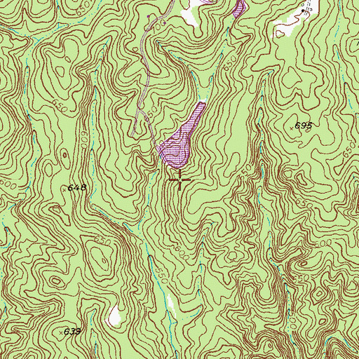 Topographic Map of Deer Run Lake Dam, GA