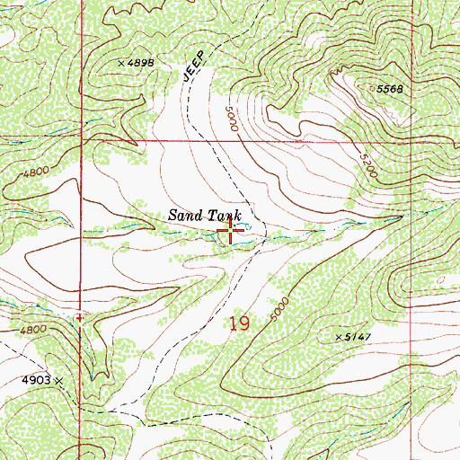 Topographic Map of Sand Tank, AZ