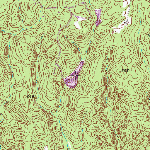 Topographic Map of Deer Run Lake, GA