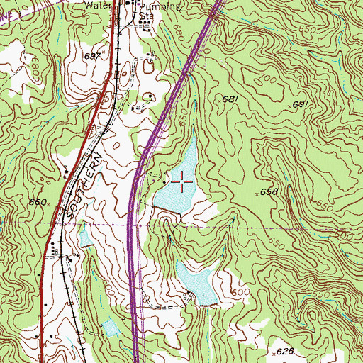 Topographic Map of Mahaffey Lake, GA