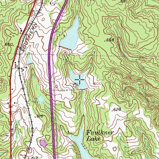 Topographic Map of Fieldcrest Lake, GA