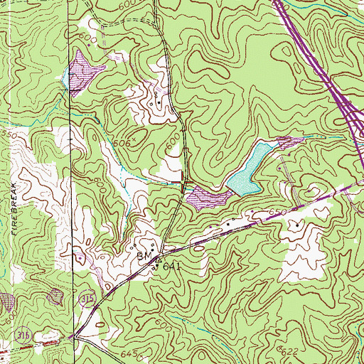 Topographic Map of Lower Casselberry Lake Dam, GA