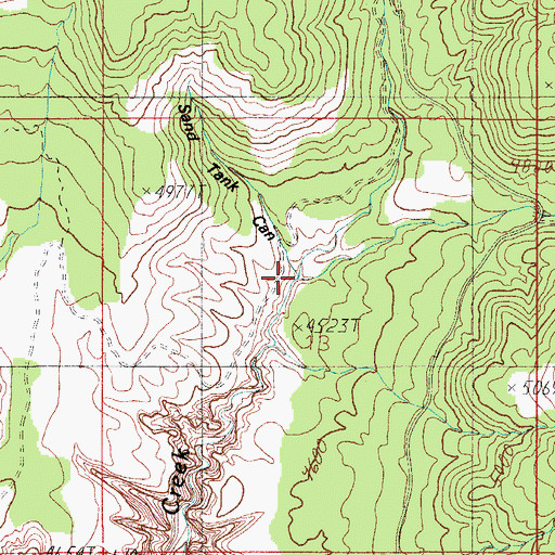 Topographic Map of Sand Tank Canyon, AZ
