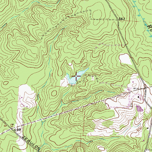 Topographic Map of Mceacherns Lake, GA