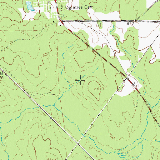 Topographic Map of Williamson Lake, GA