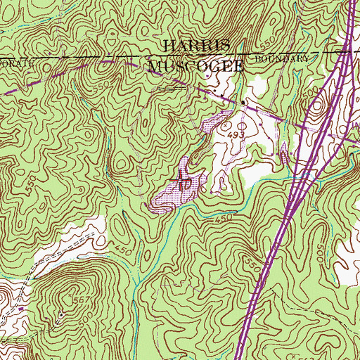 Topographic Map of Bearden Lake, GA