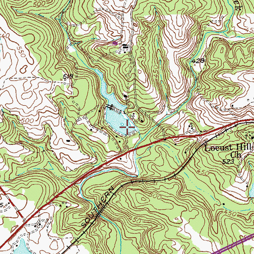 Topographic Map of Hardaway Dam, GA