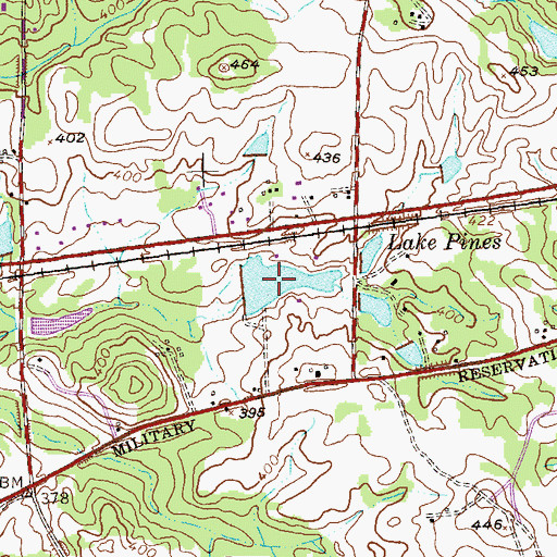 Topographic Map of Thornton Lake, GA