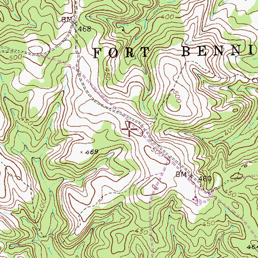 Topographic Map of Stonewall Jackson Dam, GA