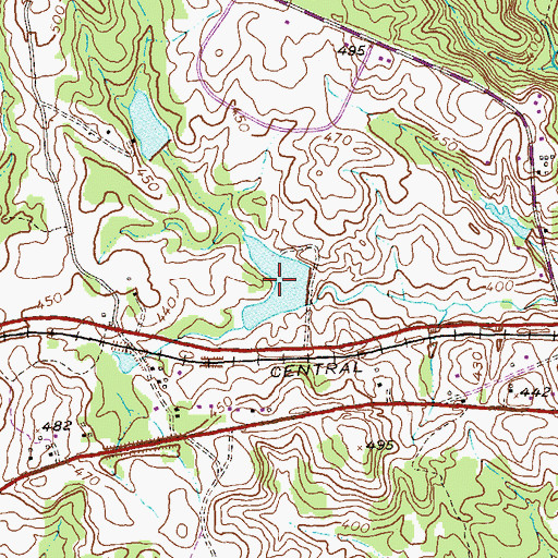 Topographic Map of Gates Lake, GA