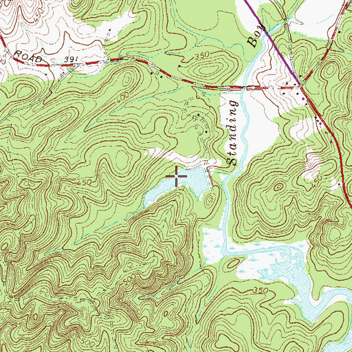 Topographic Map of Jordan Company Lake, GA