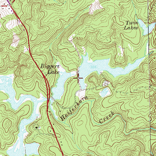 Topographic Map of Blackmon Dam, GA