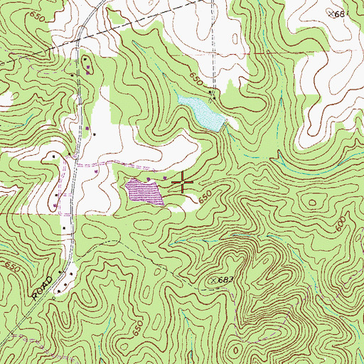 Topographic Map of Floyds Lake Dam, GA
