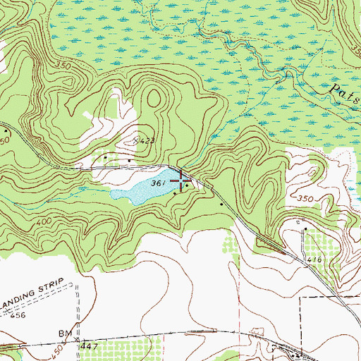 Topographic Map of Whatley Lake Dam, GA