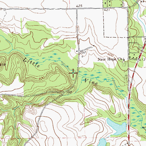 Topographic Map of Ricks Lake, GA