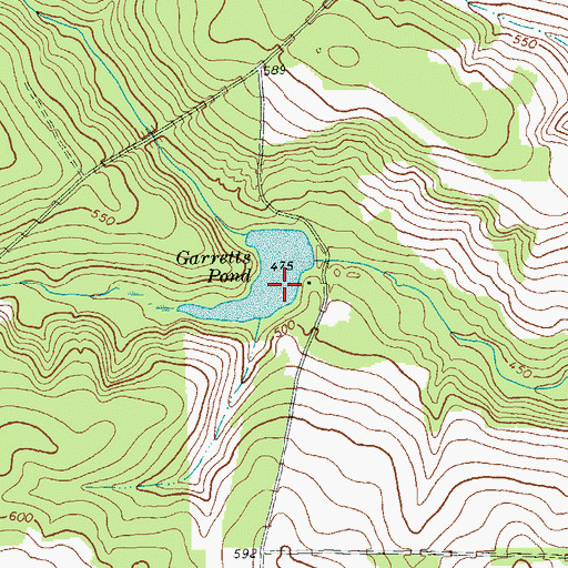 Topographic Map of Garretts Pond Dam, GA