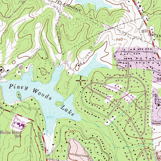 Topographic Map of Newnan Development Dam South, GA