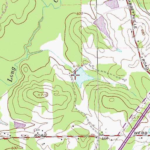 Topographic Map of Webb Dam, GA
