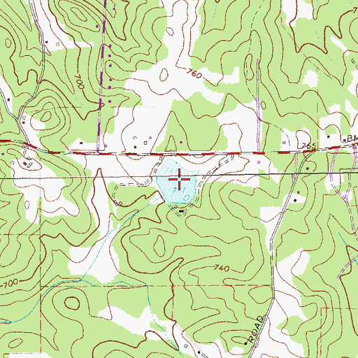 Topographic Map of Grace Lake, GA