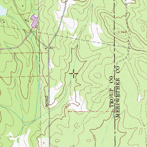 Topographic Map of Powell Dam, GA