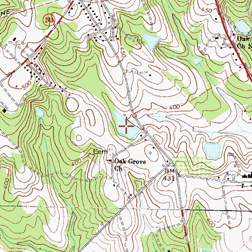 Topographic Map of Willoughby Lake, GA