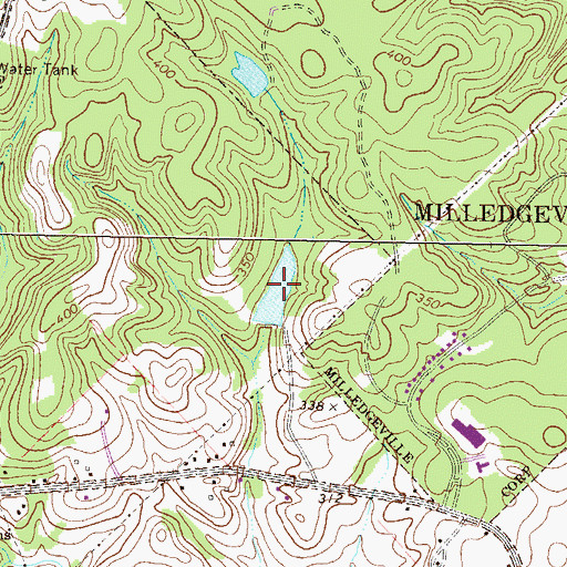 Topographic Map of Ivey Lake, GA