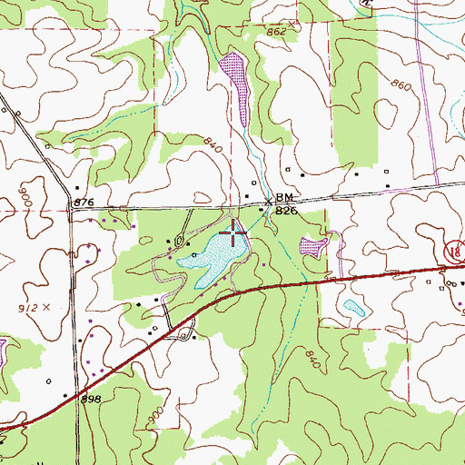 Topographic Map of Pine Mountain Chalet Lake Dam, GA