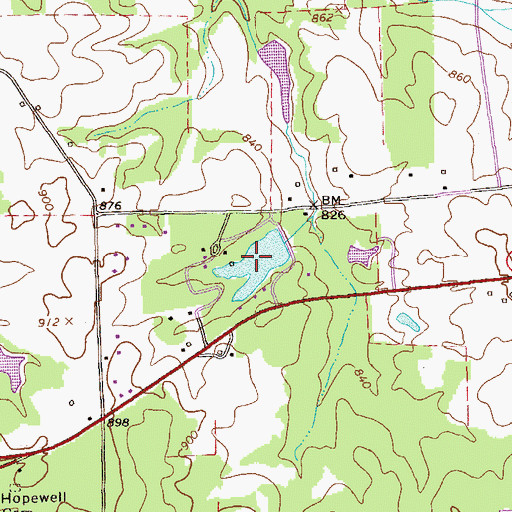 Topographic Map of Pine Mountain Chalet Lake, GA