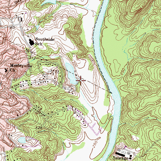 Topographic Map of McDade Lake Dam, GA
