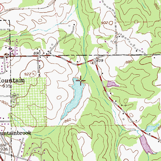 Topographic Map of White Lake Dam, GA