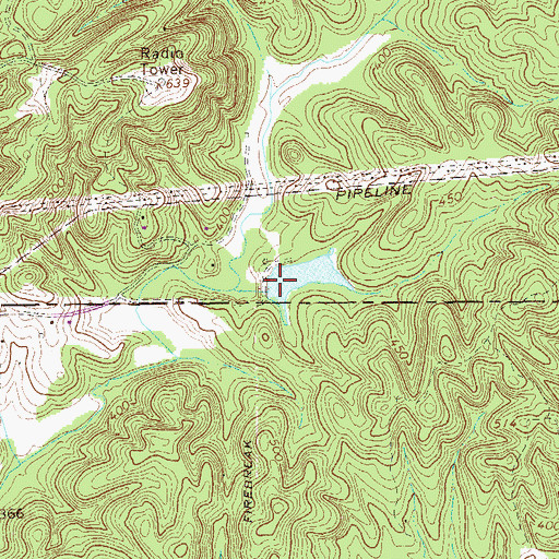 Topographic Map of Waller Lake Dam, GA