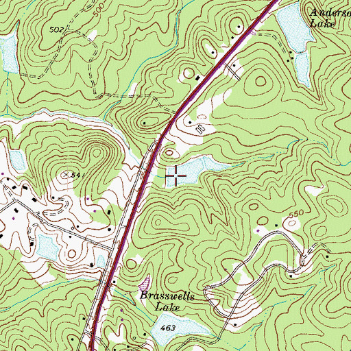 Topographic Map of Newberry Dam, GA
