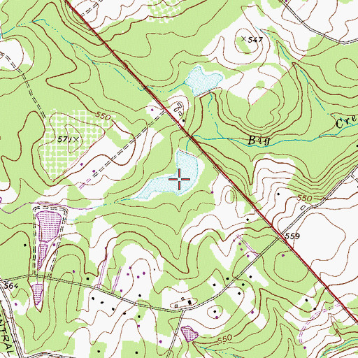 Topographic Map of Walker Dam, GA