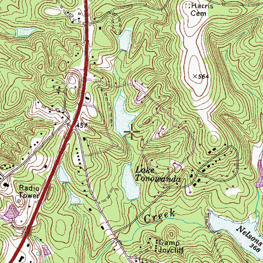 Topographic Map of Smith Dam, GA