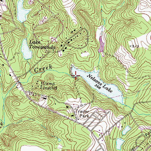Topographic Map of Nelsons Lake Dam, GA