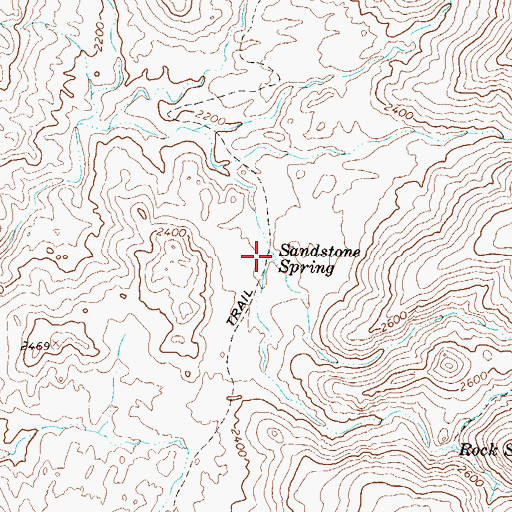 Topographic Map of Sandstone Spring, AZ