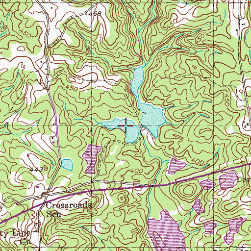 Topographic Map of McClure Lake, GA