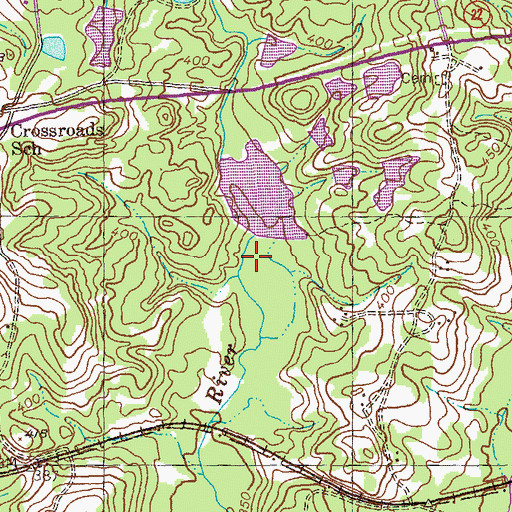 Topographic Map of Montarella Lake Dam, GA
