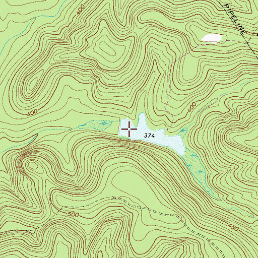 Topographic Map of Stone Lake Dam, GA