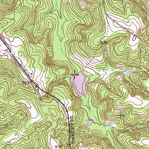 Topographic Map of Bagley Lake Dam, GA