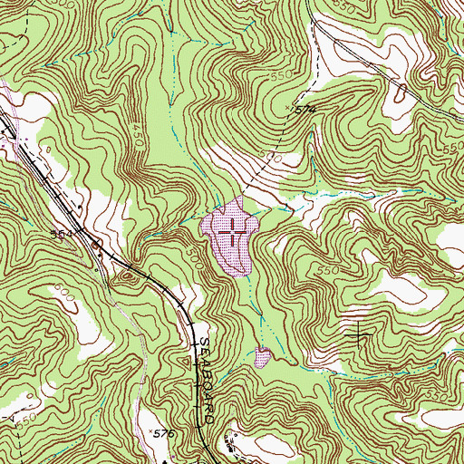 Topographic Map of Bagley Lake, GA