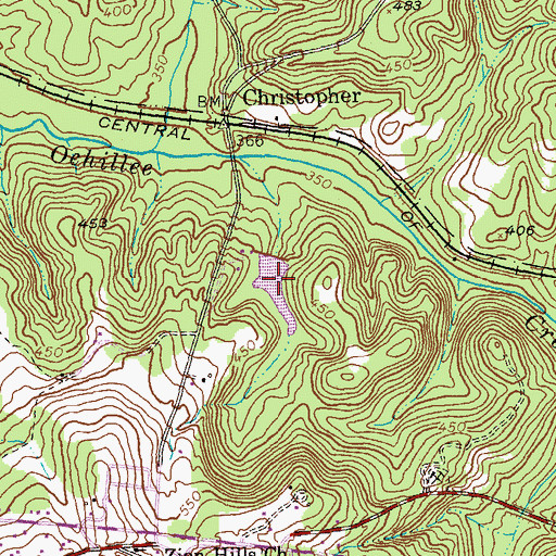 Topographic Map of Anderson Lake, GA