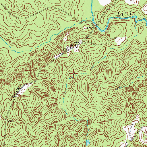 Topographic Map of McCook Lake, GA