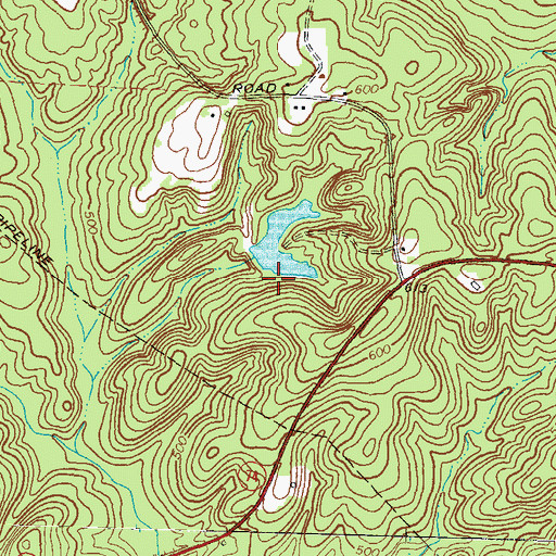 Topographic Map of Hart Dam, GA