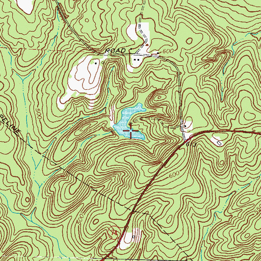 Topographic Map of Hart Lake, GA