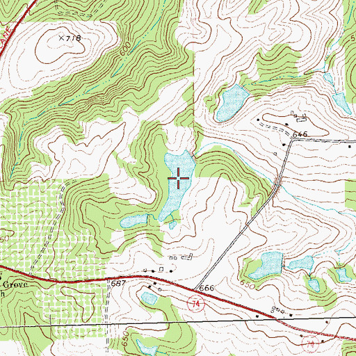 Topographic Map of Pierson Lake, GA