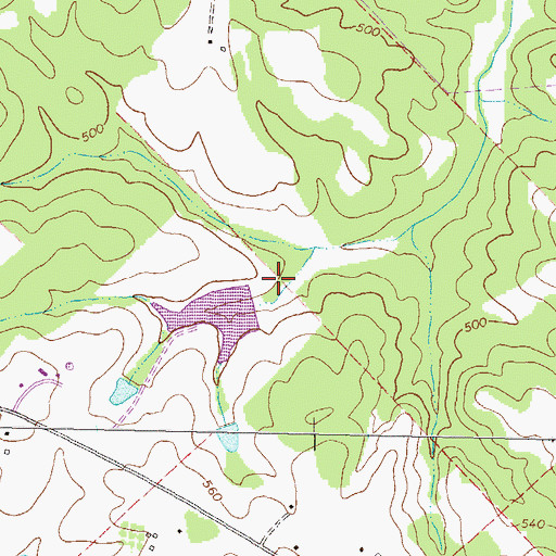 Topographic Map of Beall Pond Dam One, GA